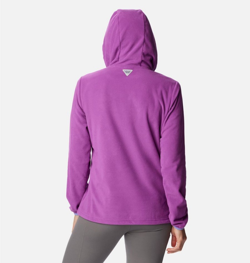 Columbia PFG Tidal Fleece Women's Hoodie Purple | EQNVSI-120