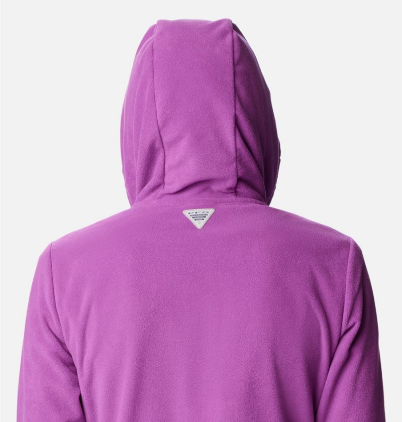 Columbia PFG Tidal Fleece Women's Hoodie Purple | EQNVSI-120