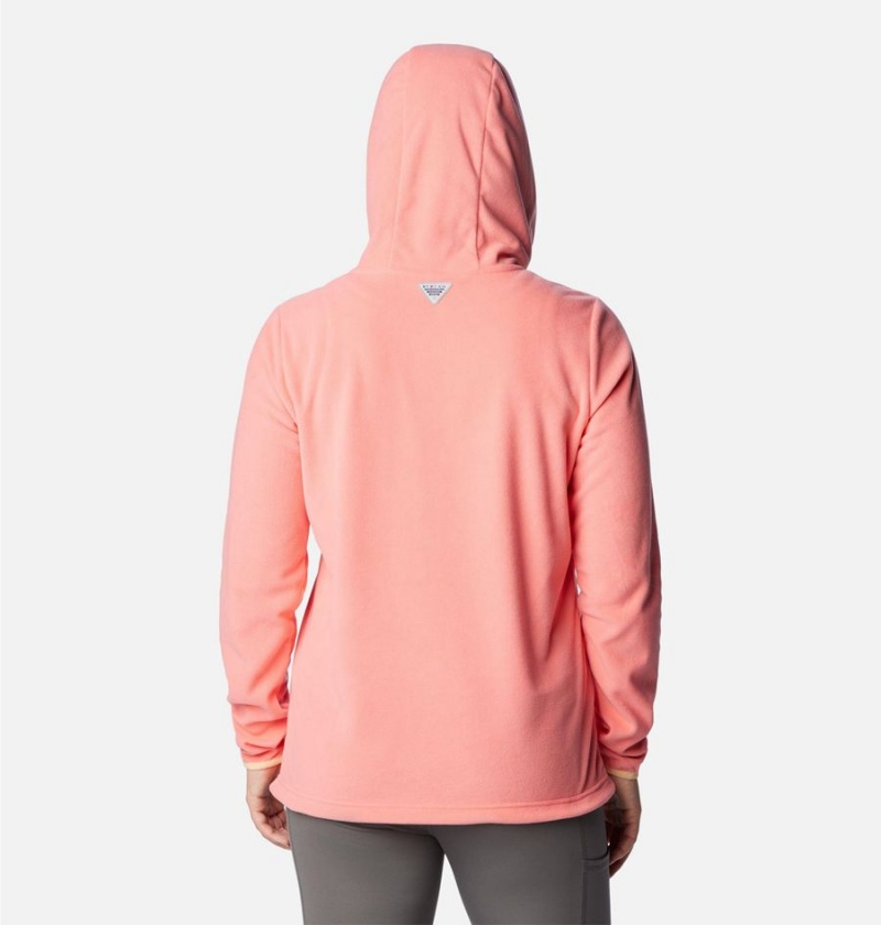 Columbia PFG Tidal Fleece Women's Hoodie Coral | NOJGLQ-018
