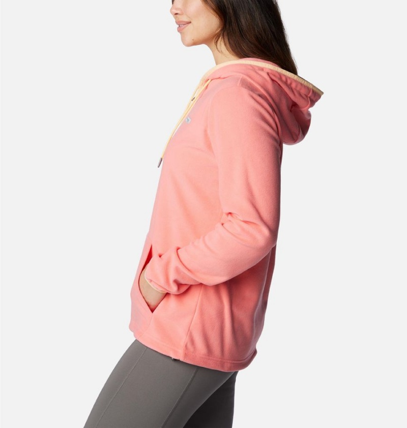 Columbia PFG Tidal Fleece Women's Hoodie Coral | NOJGLQ-018