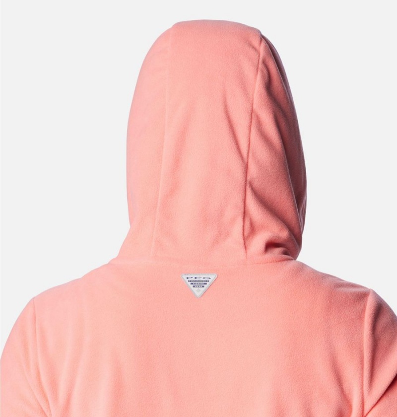 Columbia PFG Tidal Fleece Women's Hoodie Coral | NOJGLQ-018
