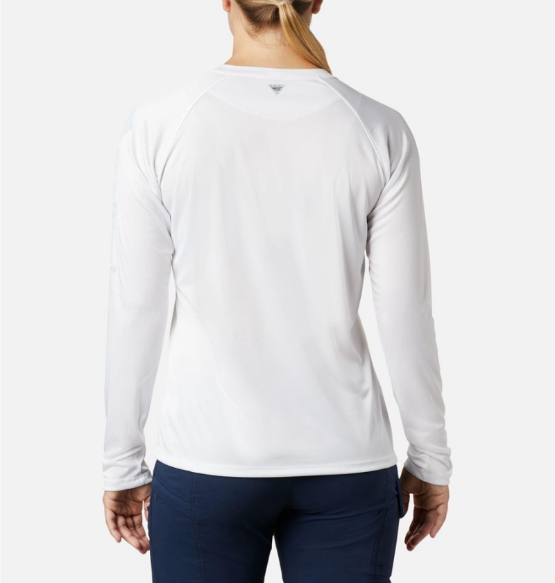 Columbia PFG Tidal II Long Sleeve Women's T-Shirt White | HIXOFM-153
