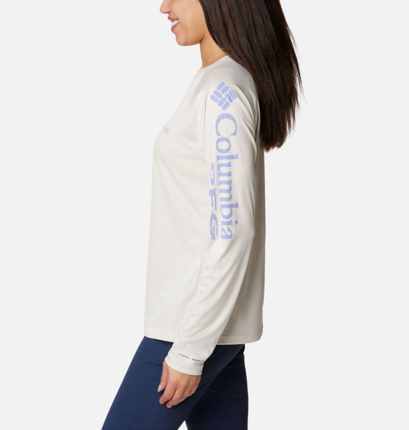 Columbia PFG Tidal II Long Sleeve Women's T-Shirt Beige | RWMVGF-789