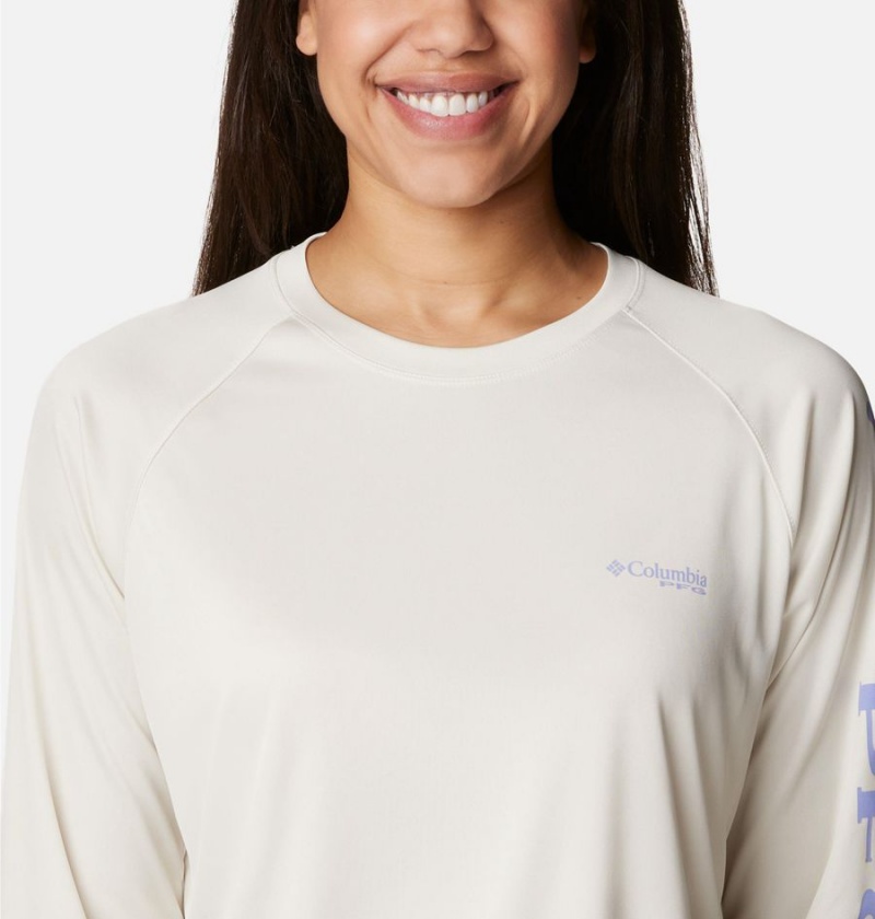 Columbia PFG Tidal II Long Sleeve Women's T-Shirt Beige | RWMVGF-789