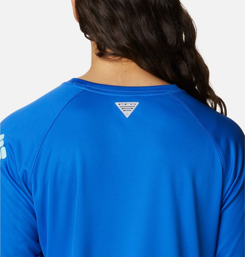 Columbia PFG Tidal II Long Sleeve Women's T-Shirt Blue | MIPFWA-019