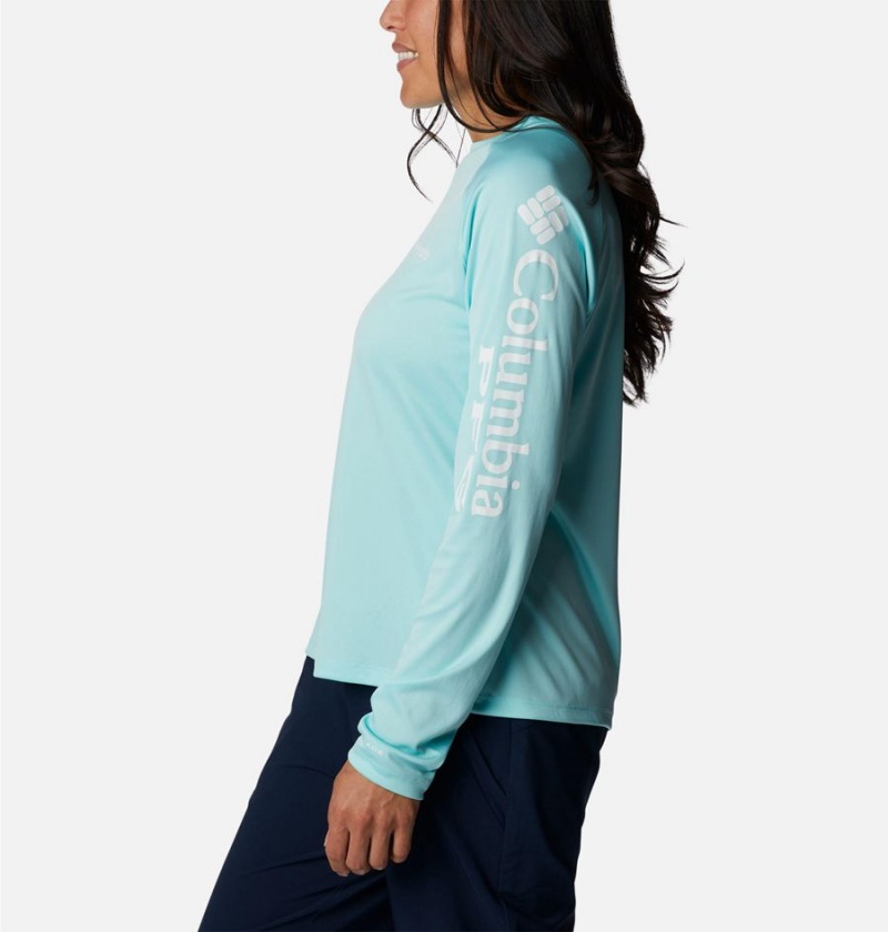 Columbia PFG Tidal II Long Sleeve Women's T-Shirt Turquoise | OSLDRG-543