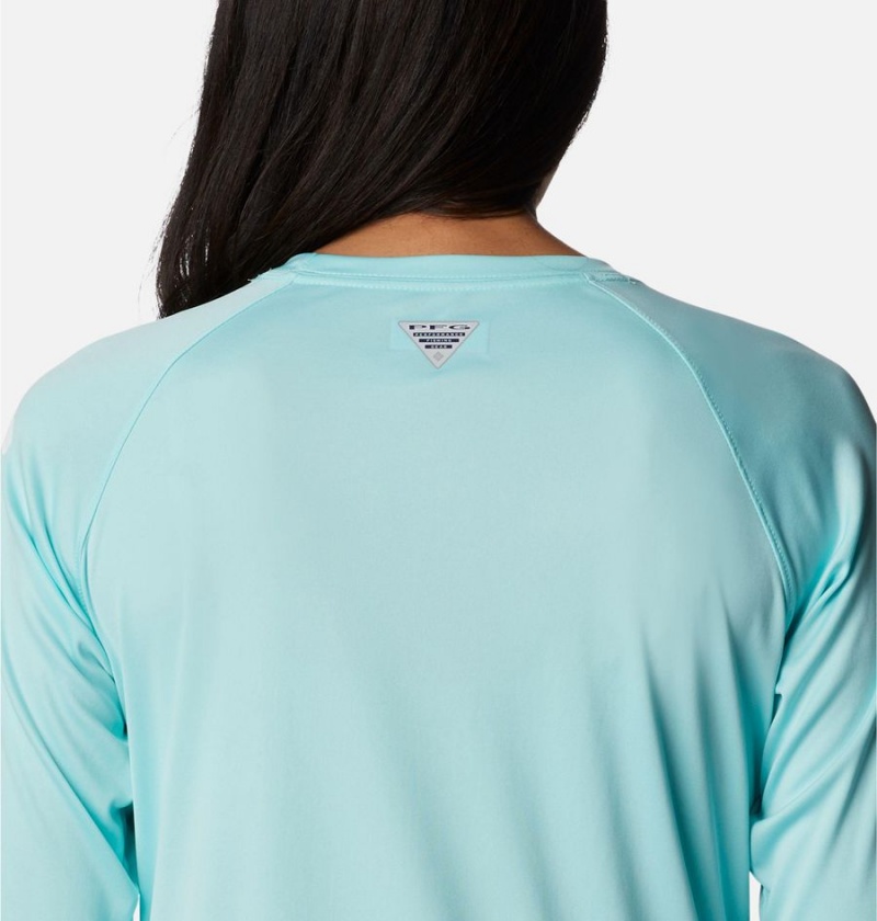 Columbia PFG Tidal II Long Sleeve Women's T-Shirt Turquoise | OSLDRG-543