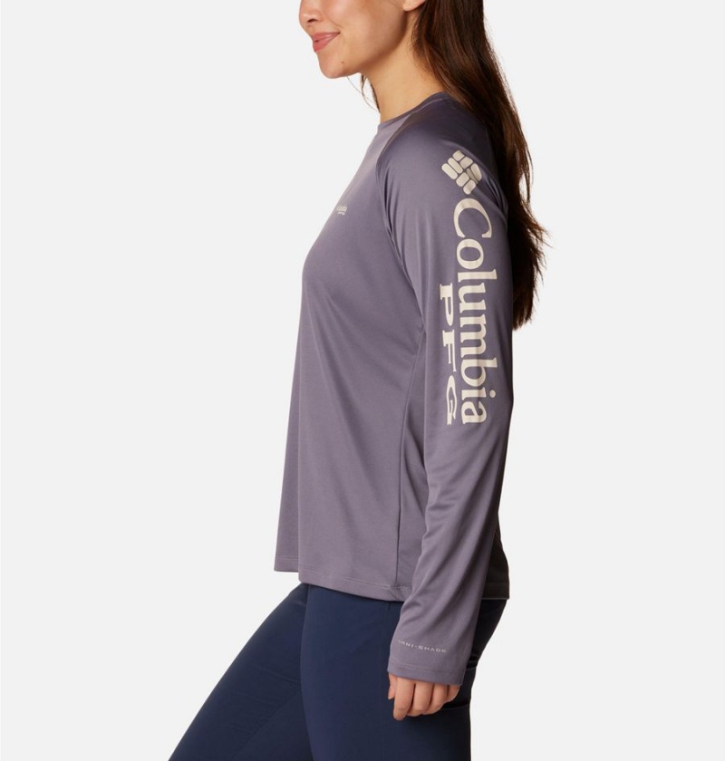 Columbia PFG Tidal II Long Sleeve Women's T-Shirt Purple | TRIYCQ-936