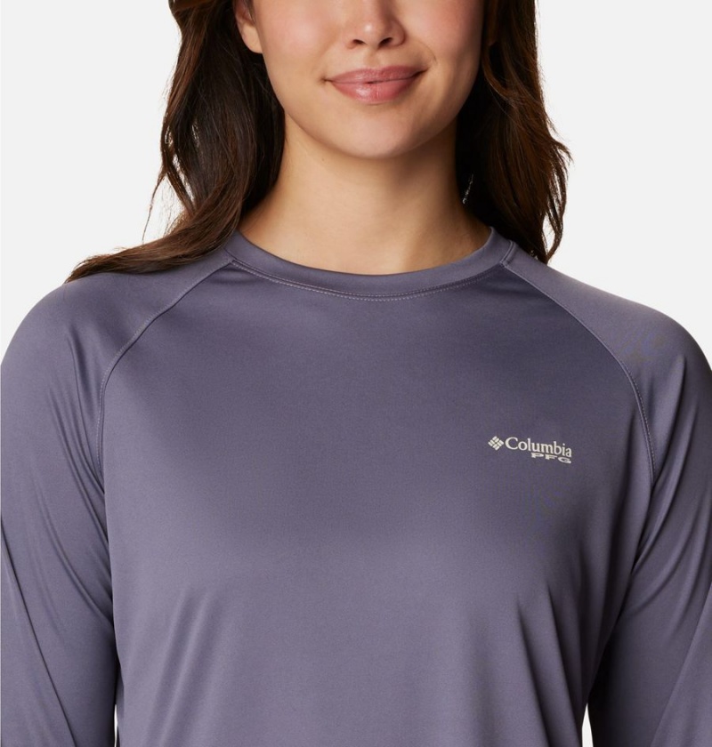 Columbia PFG Tidal II Long Sleeve Women's T-Shirt Purple | TRIYCQ-936