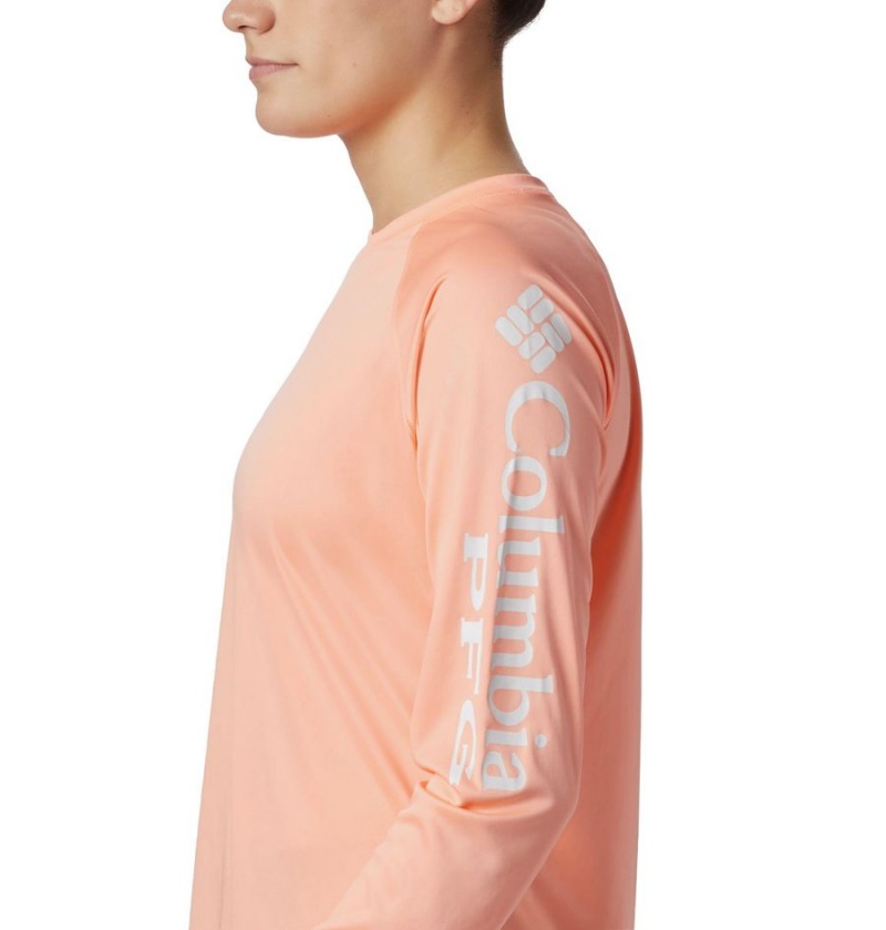 Columbia PFG Tidal II Long Sleeve Women's T-Shirt Orange | YCNRJF-632