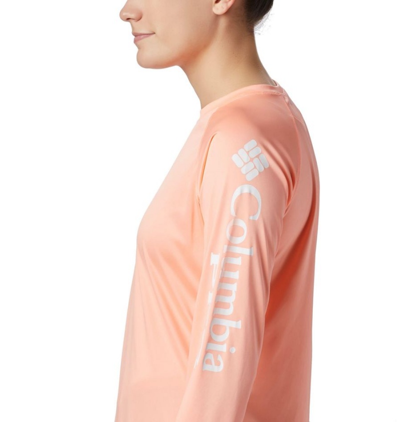 Columbia PFG Tidal II Long Sleeve Women's T-Shirt Orange | YCNRJF-632