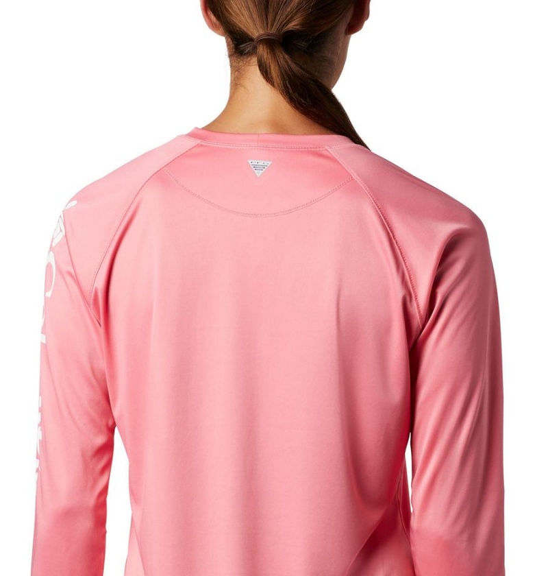 Columbia PFG Tidal II Long Sleeve Women's T-Shirt Pink | UFMPOJ-574