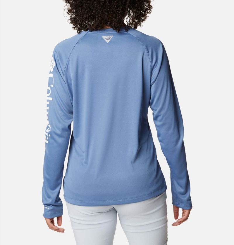 Columbia PFG Tidal II Long Sleeve Women's T-Shirt Blue | DYSXCE-403
