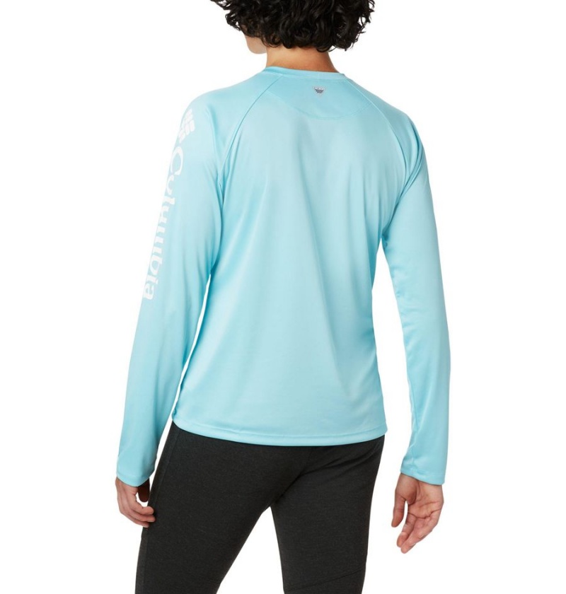 Columbia PFG Tidal II Long Sleeve Women's T-Shirt Blue | HNLSBQ-735