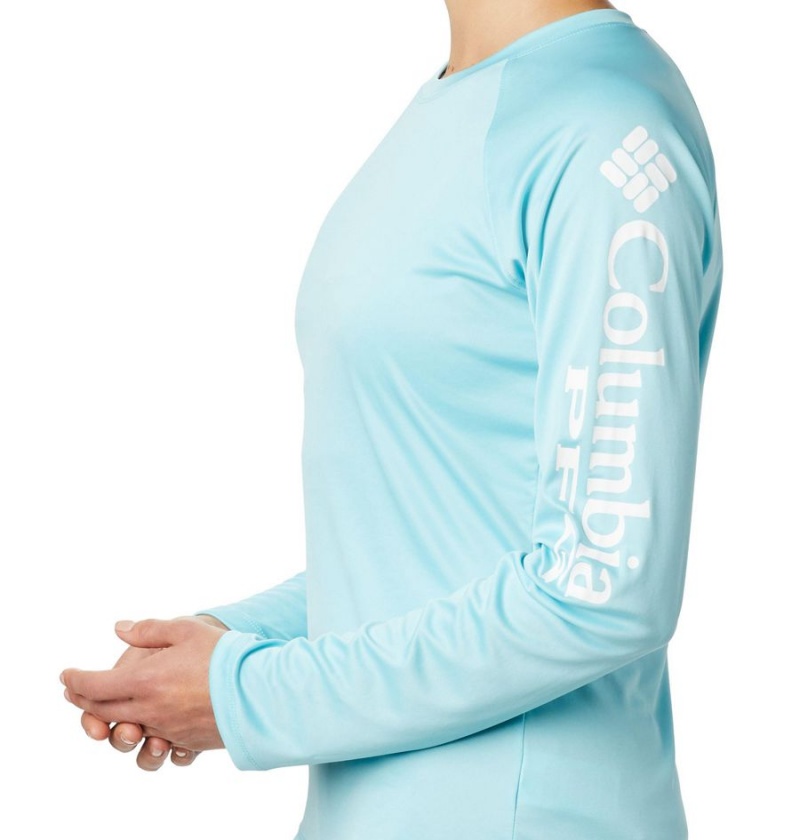 Columbia PFG Tidal II Long Sleeve Women's T-Shirt Blue | HNLSBQ-735