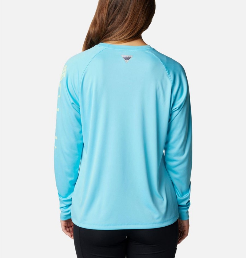Columbia PFG Tidal II Long Sleeve Women's T-Shirt Blue | OKDGNY-375