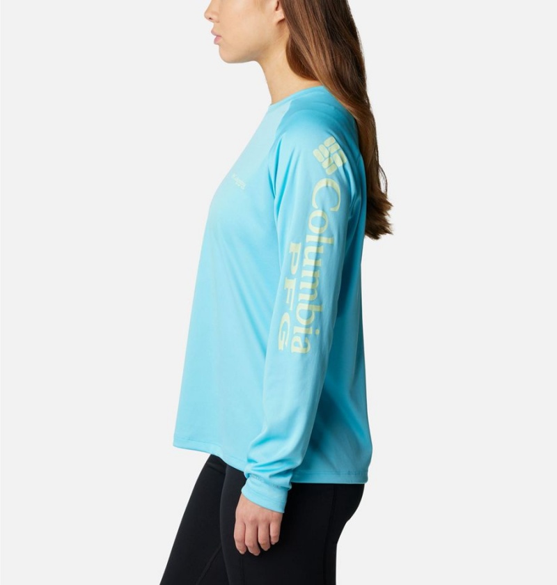 Columbia PFG Tidal II Long Sleeve Women's T-Shirt Blue | OKDGNY-375