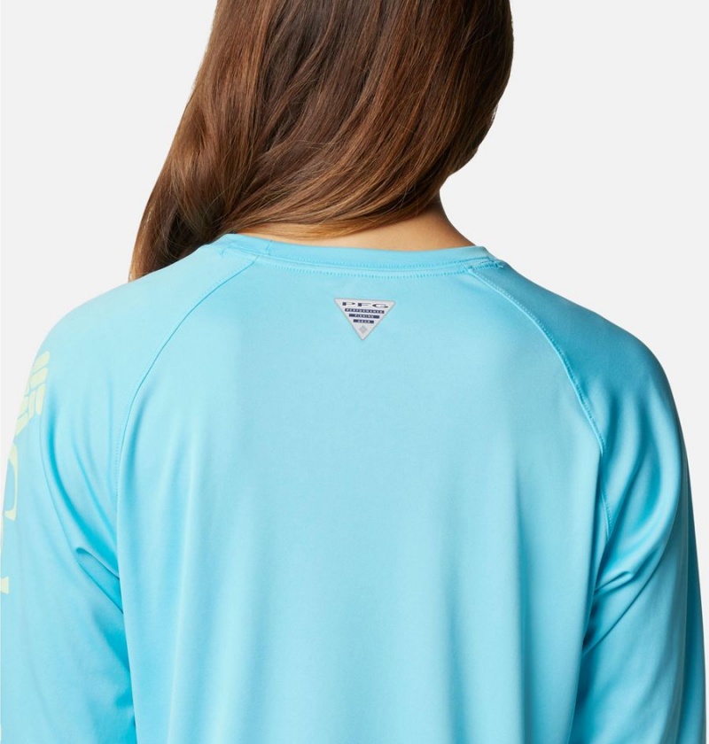 Columbia PFG Tidal II Long Sleeve Women's T-Shirt Blue | OKDGNY-375