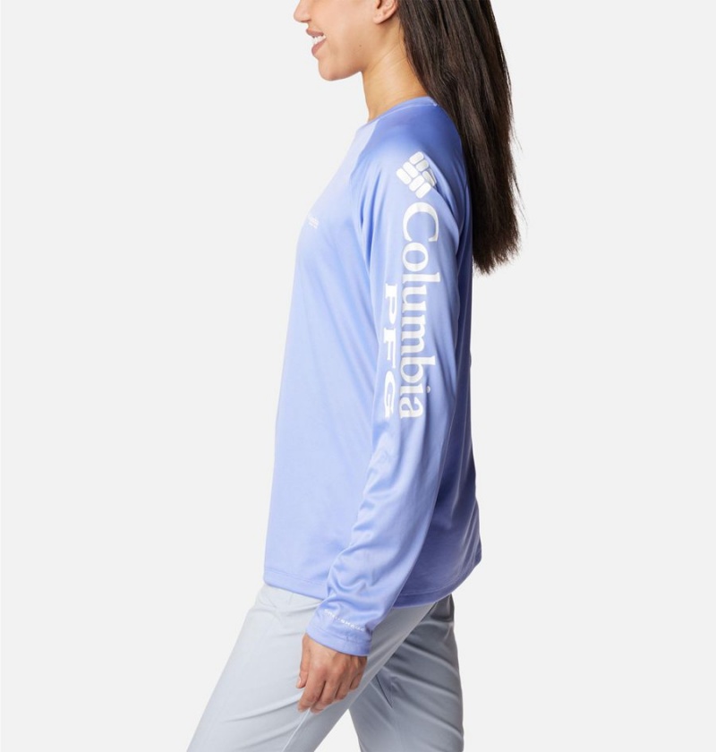 Columbia PFG Tidal II Long Sleeve Women's T-Shirt Purple | ZOBWUY-369
