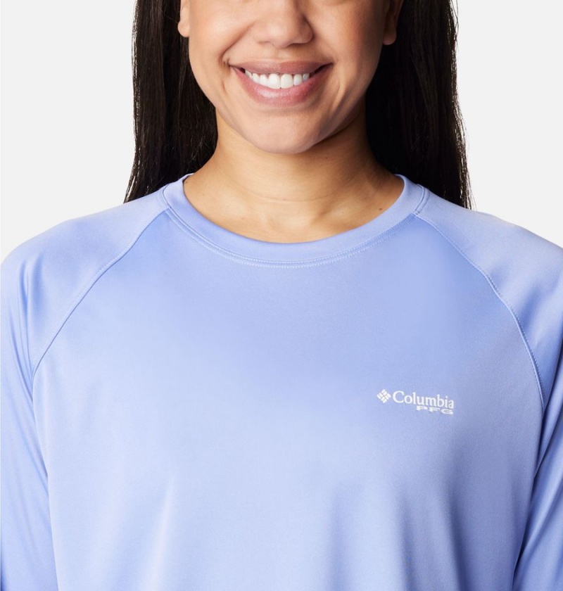 Columbia PFG Tidal II Long Sleeve Women's T-Shirt Purple | ZOBWUY-369