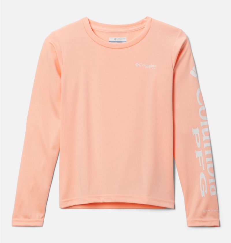 Columbia PFG Tidal Long Sleeve Kids\' T-Shirt Orange | GHEBAC-026
