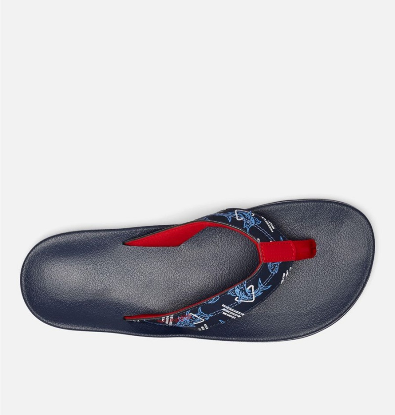 Columbia PFG Tidal Ray Flip Flop Men's Sandals Navy | XABNCE-572