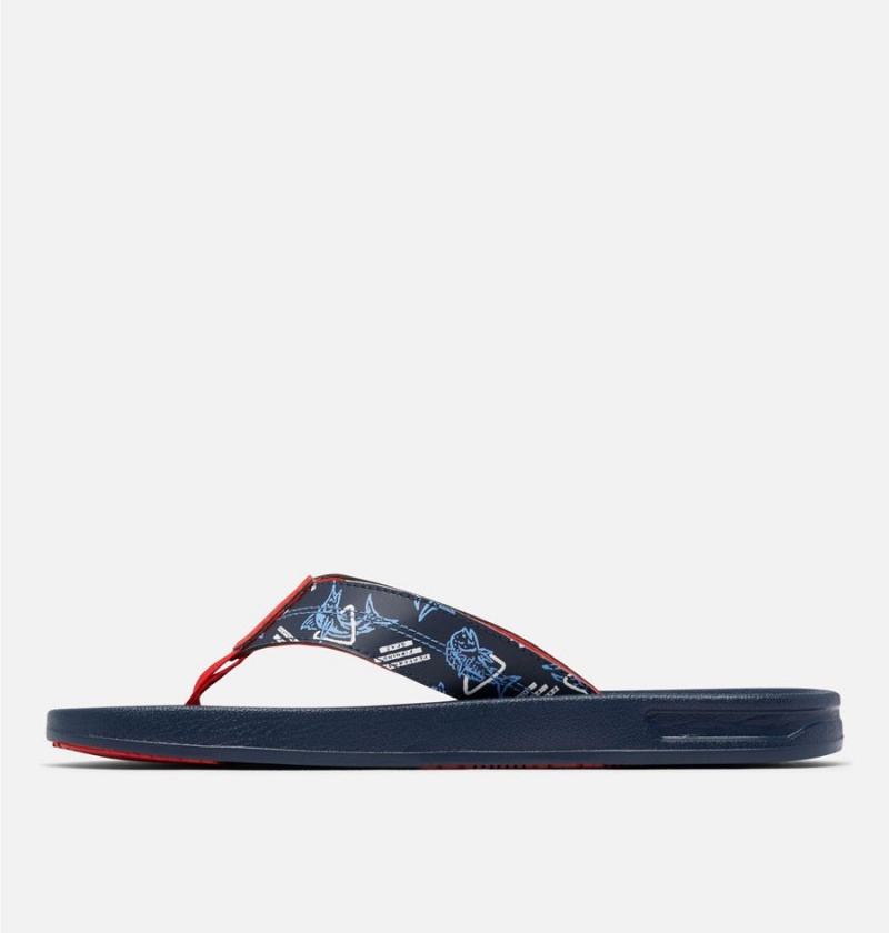 Columbia PFG Tidal Ray Flip Flop Men's Sandals Navy | XABNCE-572