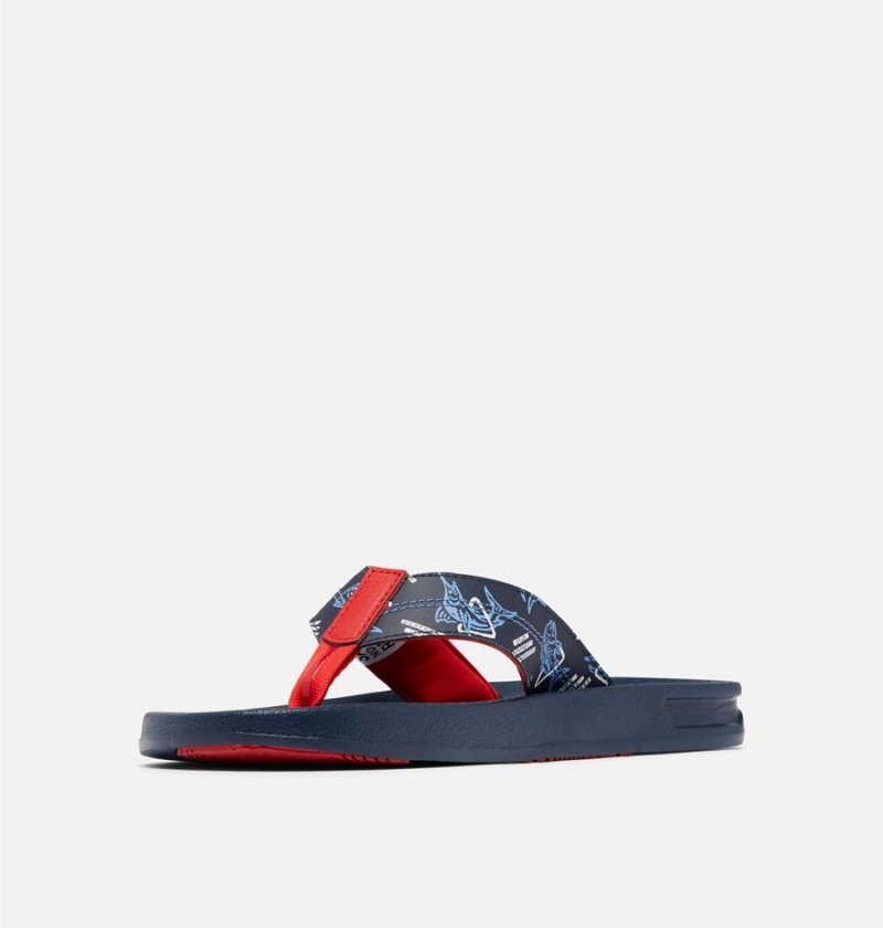 Columbia PFG Tidal Ray Flip Flop Men's Sandals Navy | XABNCE-572