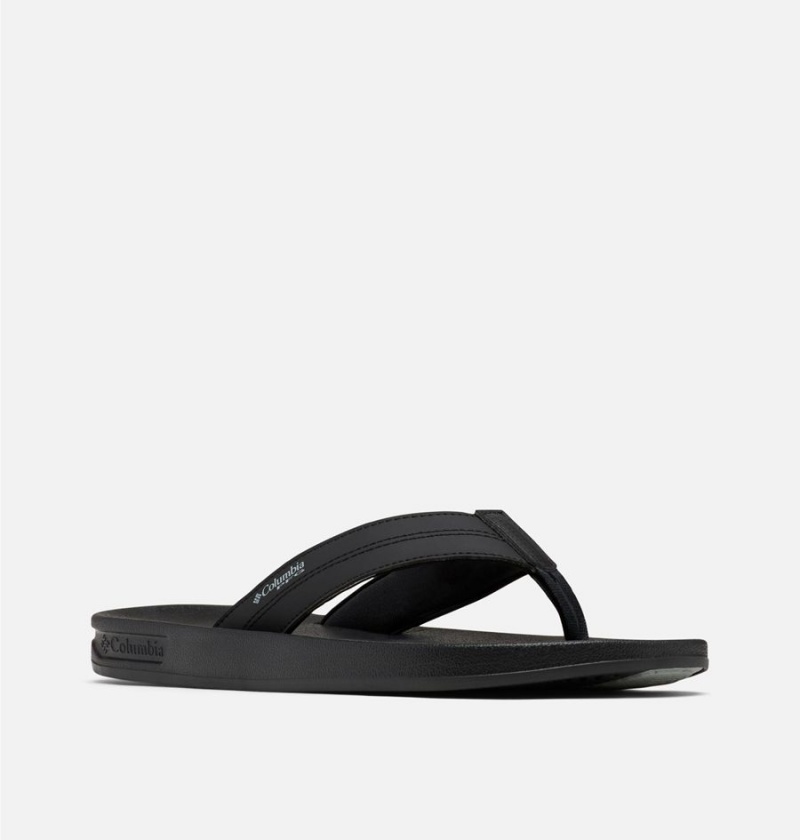 Columbia PFG Tidal Ray Flip Flop Men's Sandals Black | WUFJMH-053