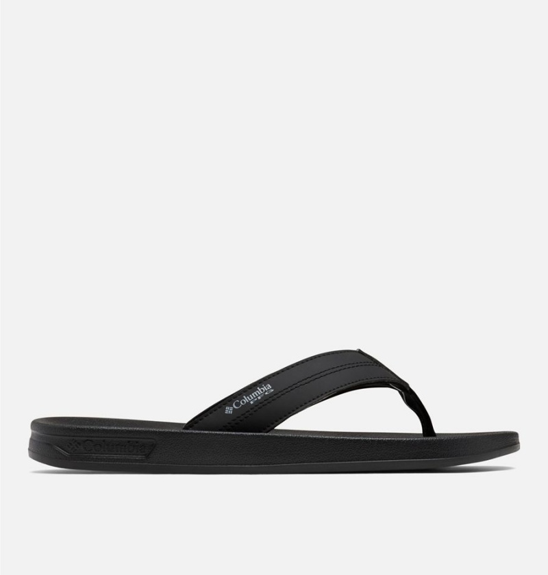Columbia PFG Tidal Ray Flip Flop Men\'s Sandals Black | WUFJMH-053