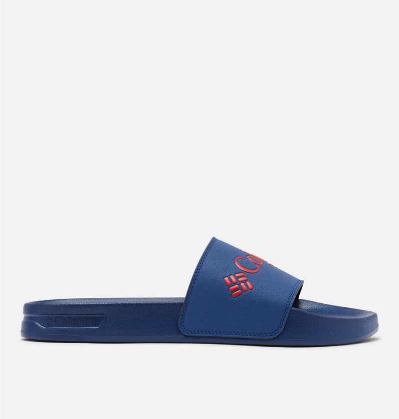 Columbia PFG Tidal Ray Slide Men\'s Sandals Blue | SNOQIA-302
