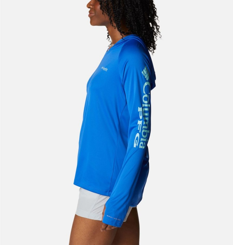 Columbia PFG Tidal Tee Women's Hoodie Blue | THGQPU-681