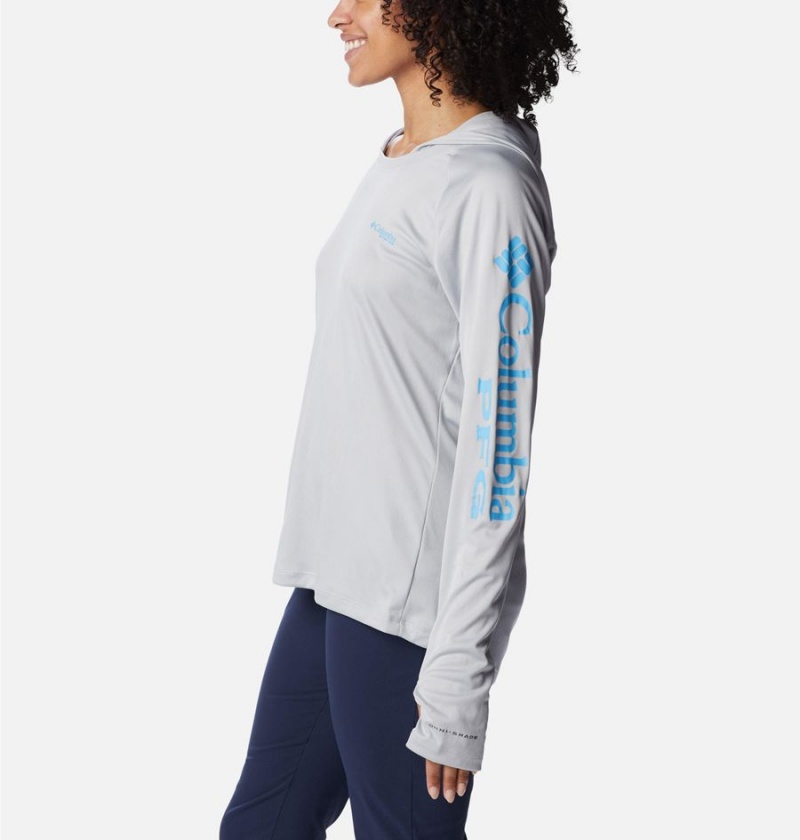Columbia PFG Tidal Tee Women's Hoodie Grey | KVJAFL-562