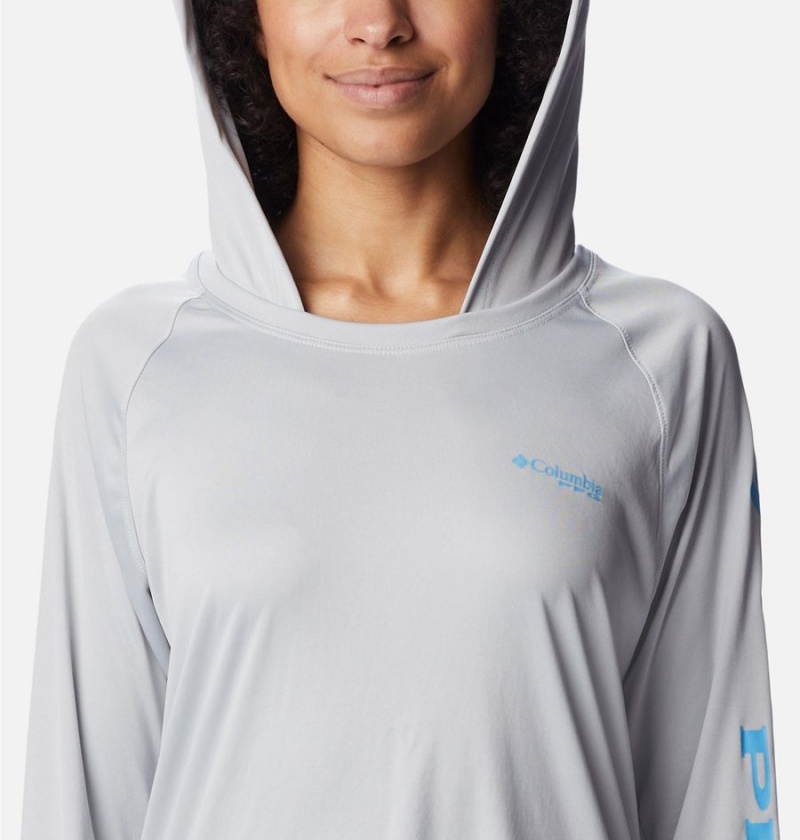 Columbia PFG Tidal Tee Women's Hoodie Grey | KVJAFL-562