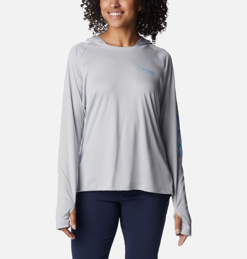 Columbia PFG Tidal Tee Women\'s Hoodie Grey | KVJAFL-562