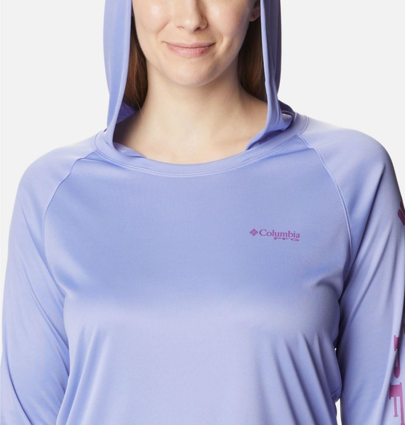 Columbia PFG Tidal Tee Women's Hoodie Purple | COSPQI-034