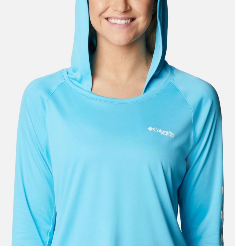 Columbia PFG Tidal Tee Women's Hoodie Turquoise | YLGJDM-592