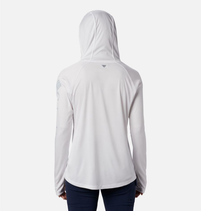 Columbia PFG Tidal Tee Women's Hoodie White | RDNEMP-573