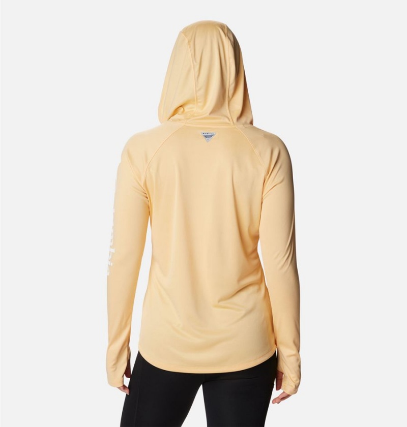 Columbia PFG Tidal Tee Women's Hoodie Yellow | HWVSFJ-315