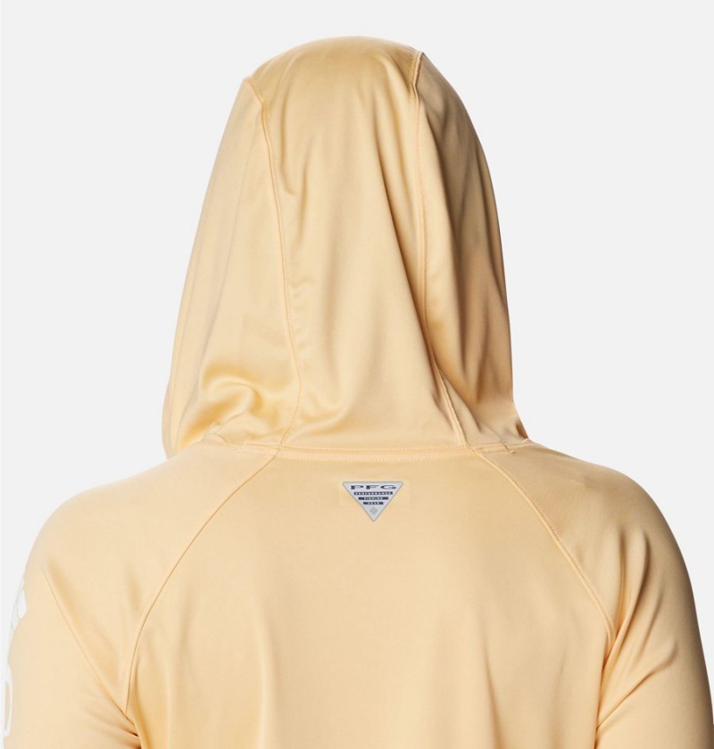Columbia PFG Tidal Tee Women's Hoodie Yellow | HWVSFJ-315