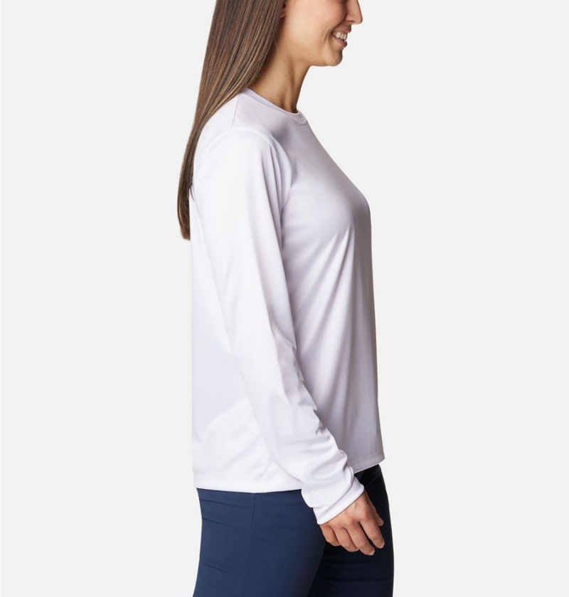 Columbia PFG Tidal Tri-Sail Long Sleeve Women's T-Shirt White | MRGKJN-136