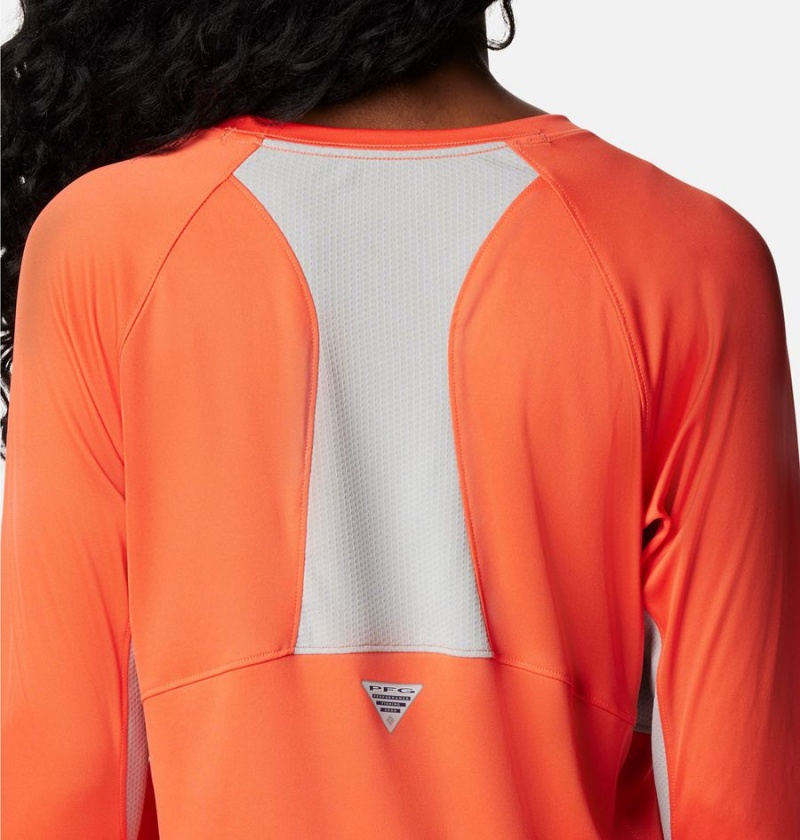 Columbia PFG Tidal Vent Long Sleeve Women's T-Shirt Orange | SVLHYK-675