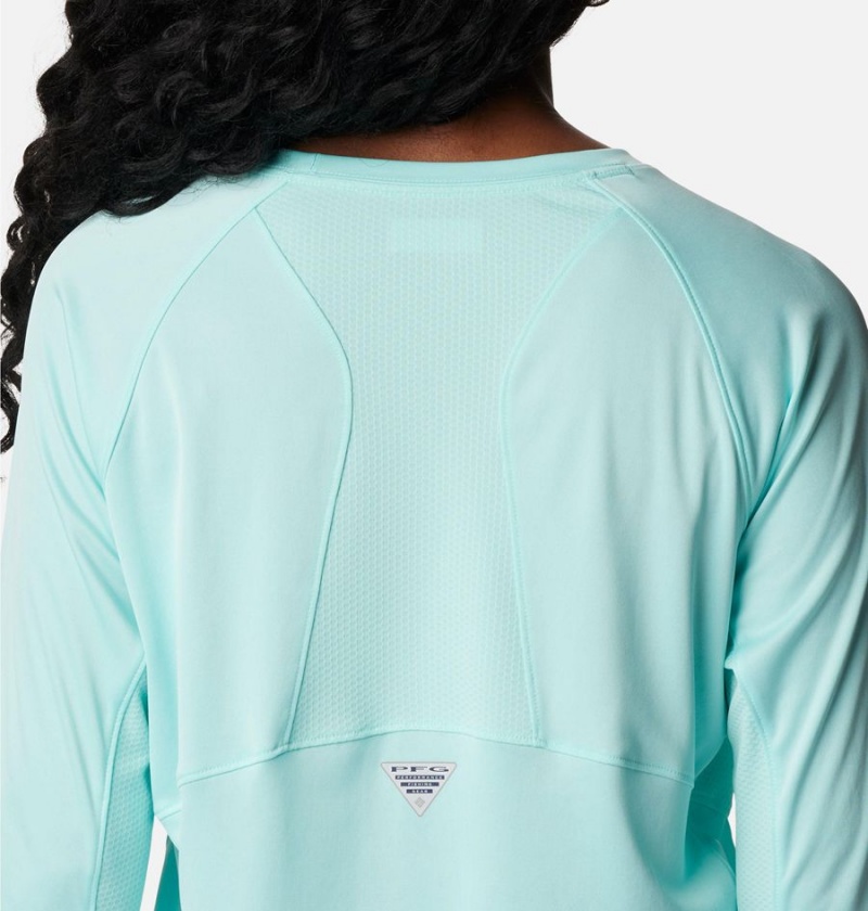 Columbia PFG Tidal Vent Long Sleeve Women's T-Shirt Turquoise | RMPZVC-935