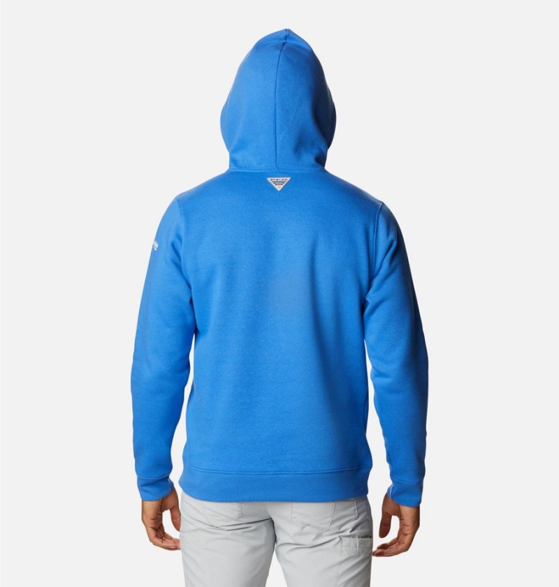 Columbia PFG Triangle II Men's Hoodie Blue | FSWGAR-906