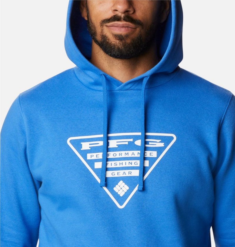 Columbia PFG Triangle II Men's Hoodie Blue | FSWGAR-906