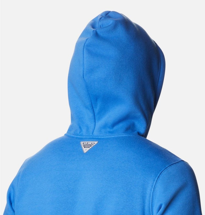 Columbia PFG Triangle II Men's Hoodie Blue | FSWGAR-906