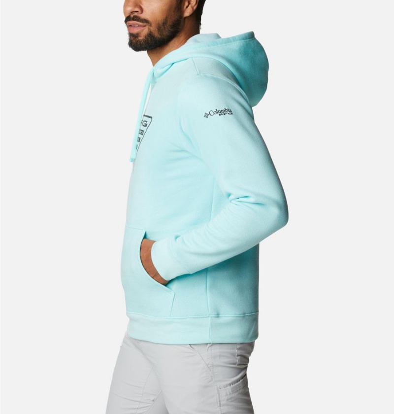 Columbia PFG Triangle II Men's Hoodie Blue | ENWLDP-964