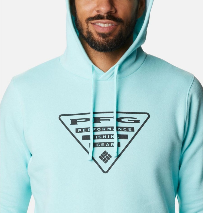 Columbia PFG Triangle II Men's Hoodie Blue | ENWLDP-964