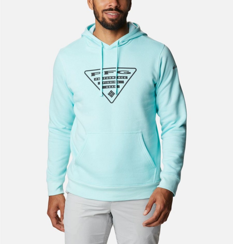 Columbia PFG Triangle II Men\'s Hoodie Blue | ENWLDP-964