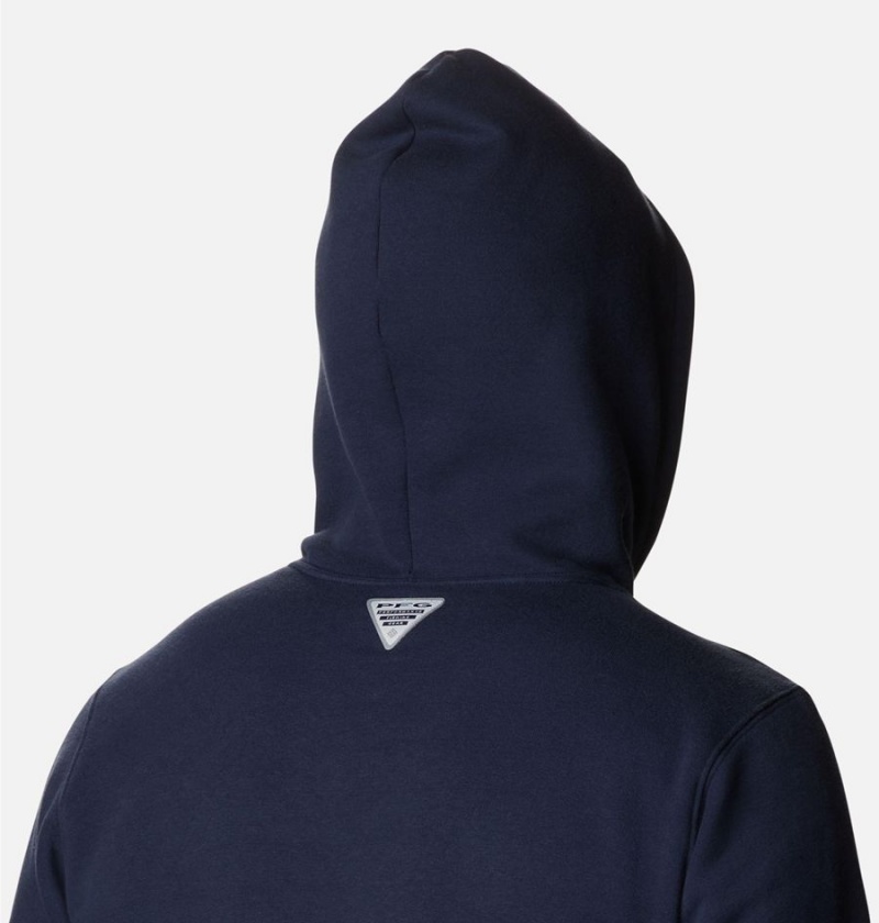 Columbia PFG Triangle II Men's Hoodie Navy | KIEZPH-651